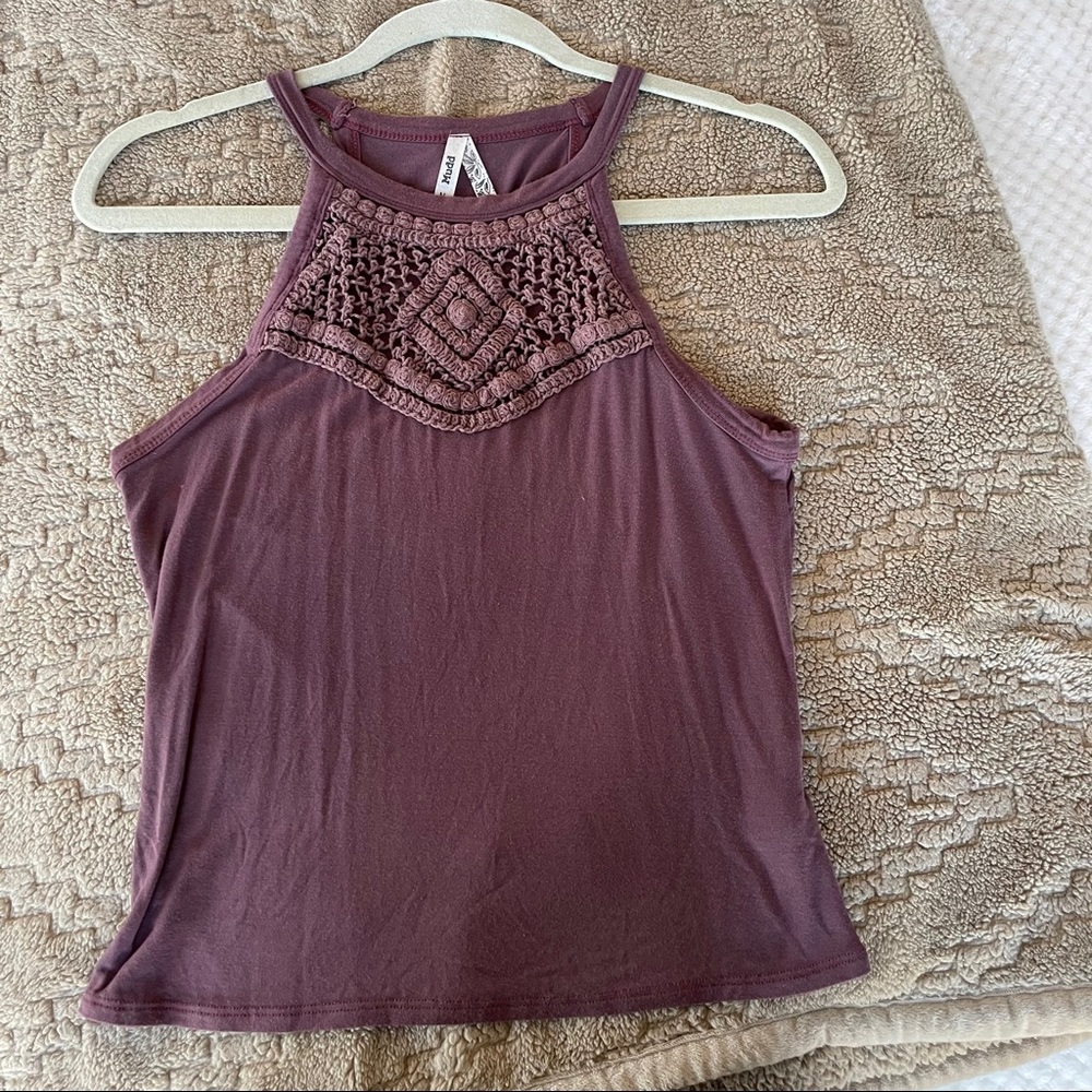 Plum slim fitted tank